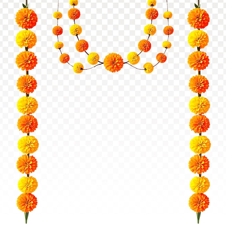 decoratieve marigold krans hangende stijl