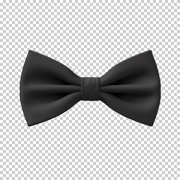 PSD decorative black bow isolated on transparent background