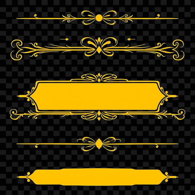PSD decorative borders divide perfect for use as decorative separators in designs or docu