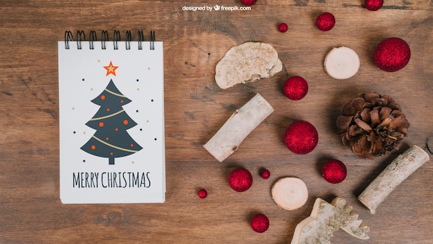 Decorative christmas mockup