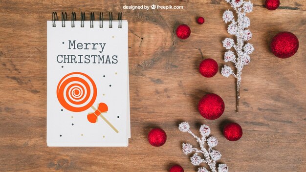 decorative christmas mockup