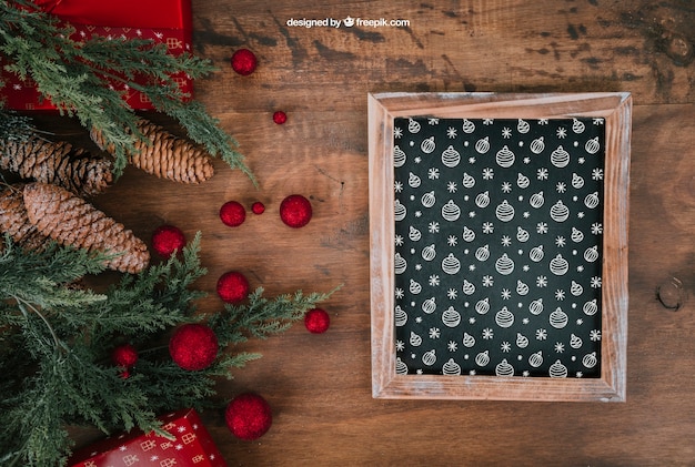 PSD decorative christmas mockup