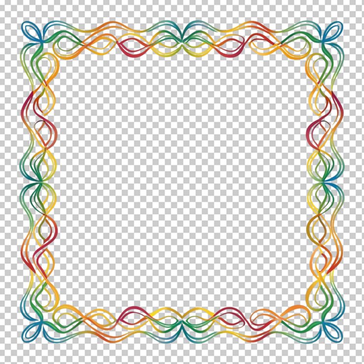 PSD decorative colorful frame