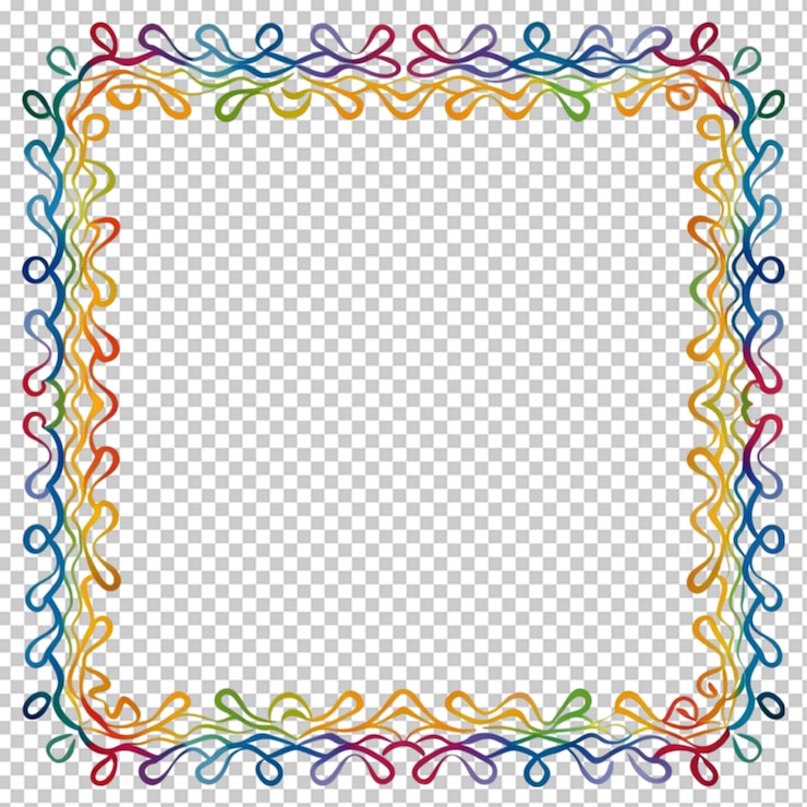 PSD decorative colorful frame