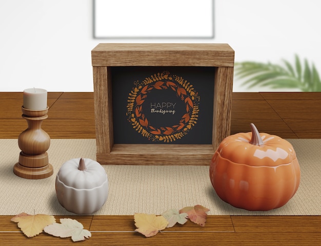 decorative concept on restaurant arrangements on thanksgiving day