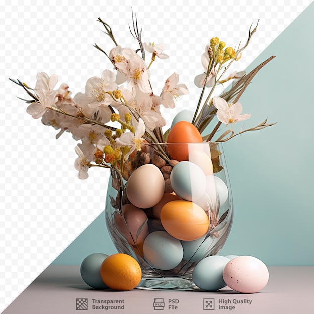 PSD 春 の イースター の 集まり に 用い られ た 飾り の 卵 と ナッツ