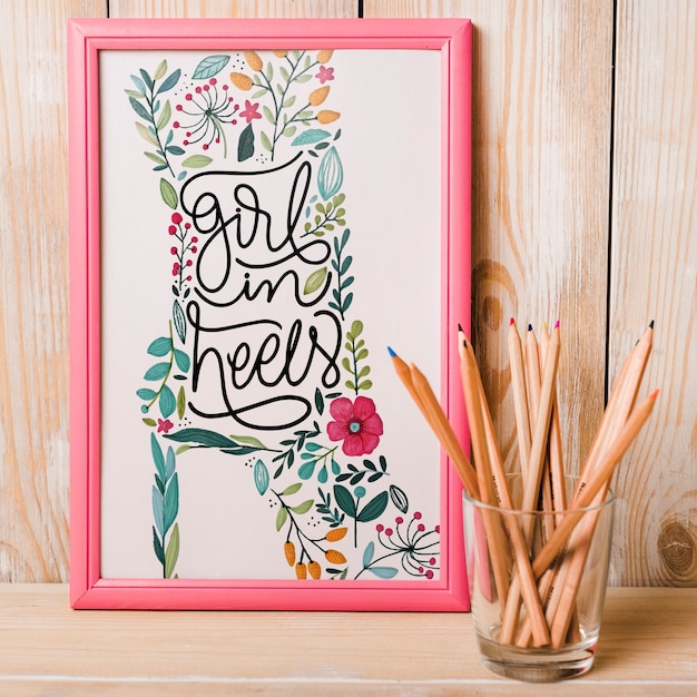 Decorative frame mockup