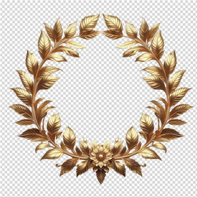 PSD decorative_laurel_wreath_transparent_background