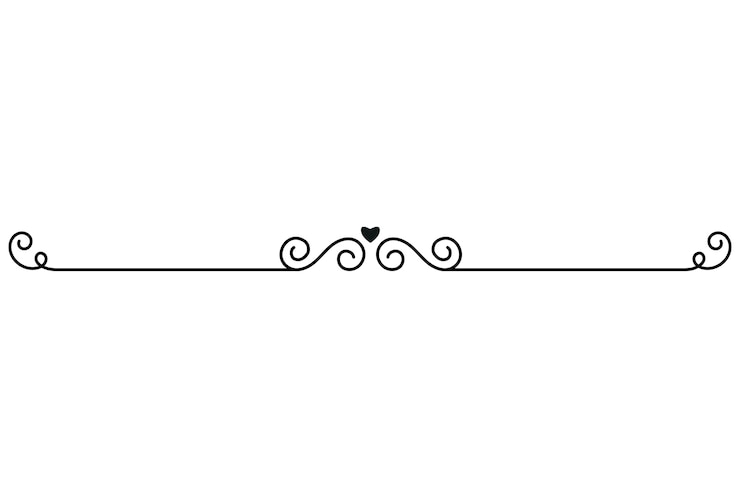 PSD decorative line divider design