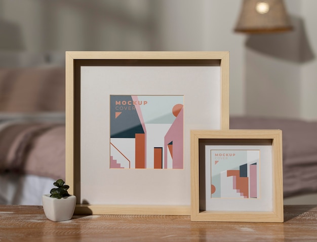 Decorative mock-up frames composition