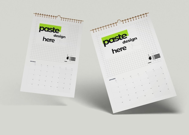 PSD decorative mockup calendar