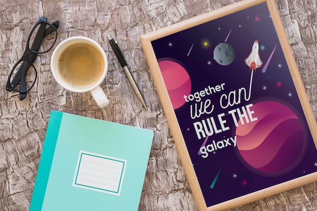decorative quote and frame mockup concept