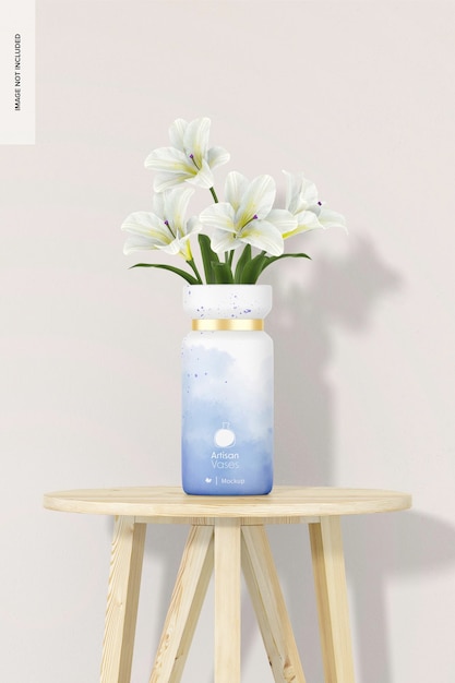 Decorative vase mockup front view