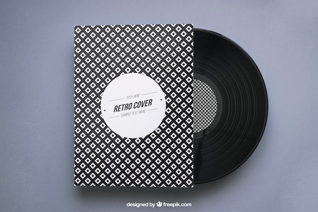 PSD mockup in vinile decorativo