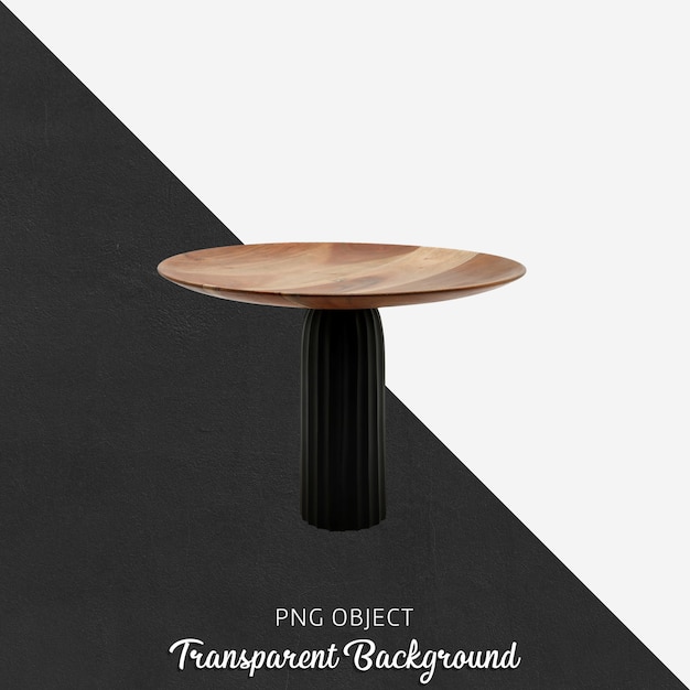 Декоративная деревянная тарелка на прозрачном фоне