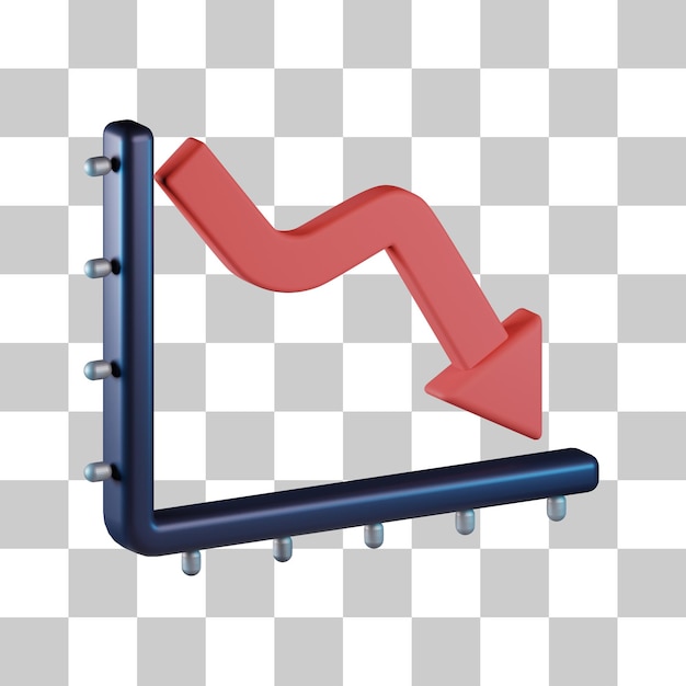 PSD diminuire l'icona 3d del grafico a linee