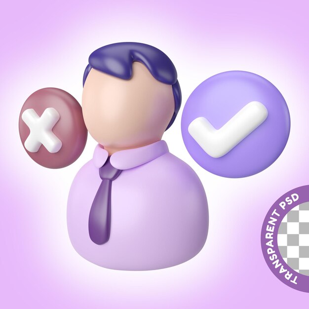 Decyzja ikona ilustracja 3D