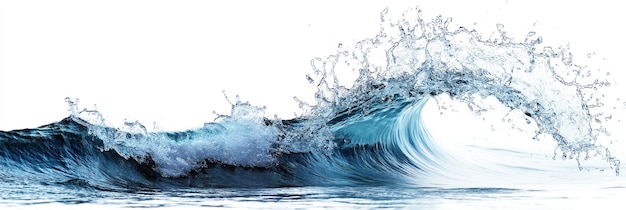 deep blue ocean wave with curling crest in serene ocean scene multiple waves create movement