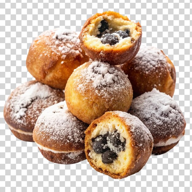 PSD deep fried oreos isolated on transparent background