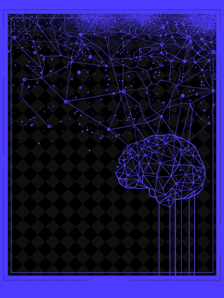 PSD deep learning boundary frame surrounded with deep learning s png creative background design