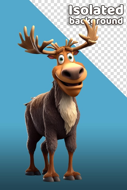 PSD deer 3d cartoon character