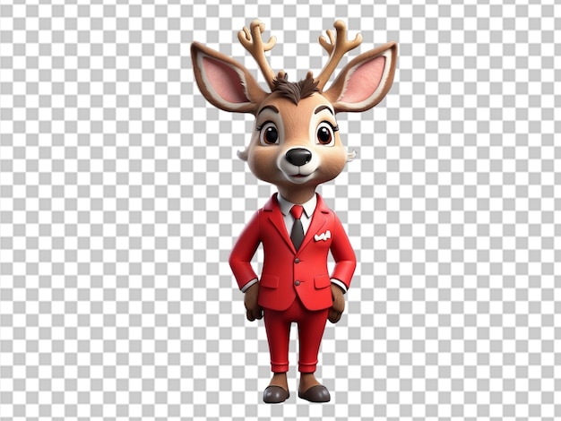 PSD deer character in a stylish suit