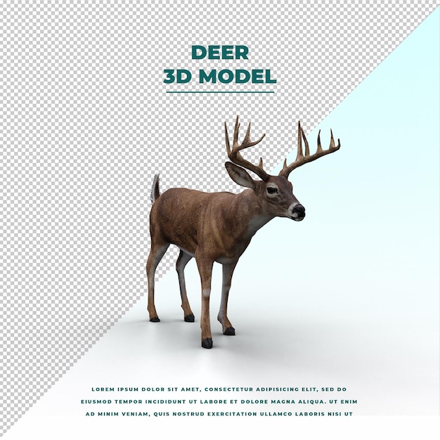 PSD deer isolated