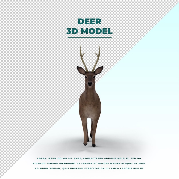 PSD deer isolated