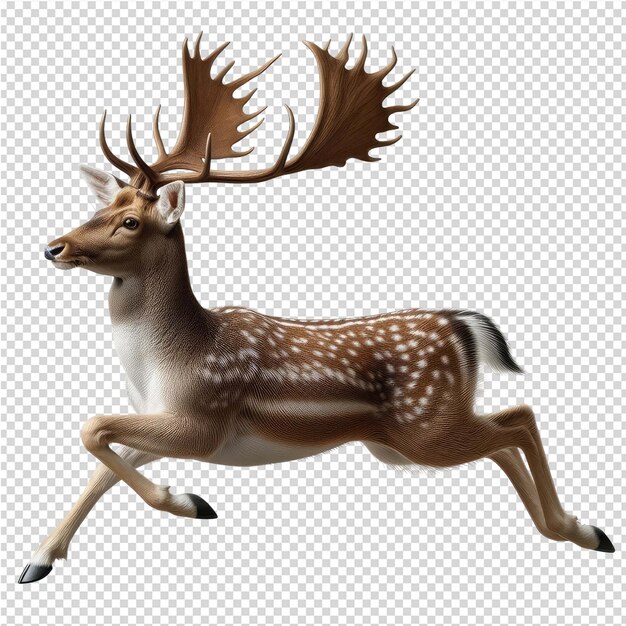 PSD a deer with antlers is shown on a sheet of paper