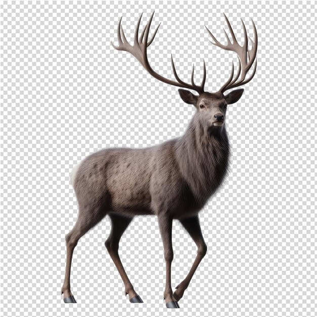 PSD a deer with antlers on its head and antlers