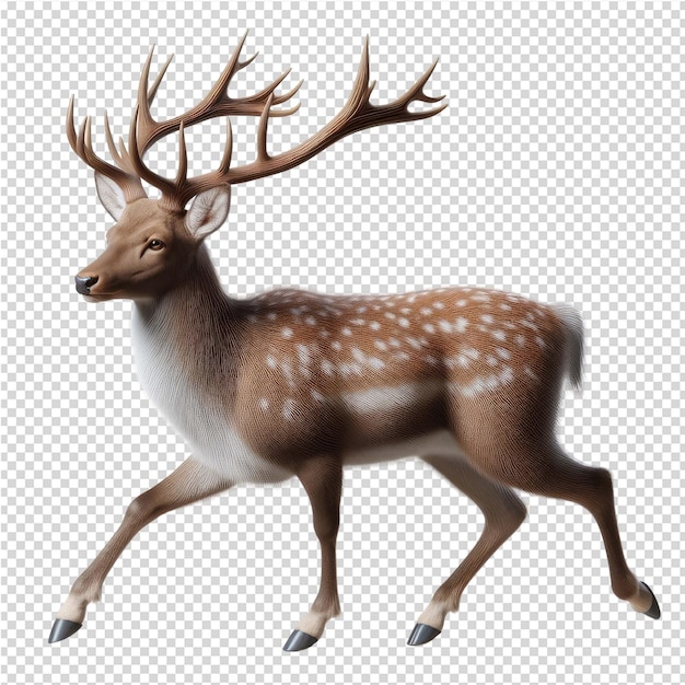 PSD a deer with antlers on its head is shown