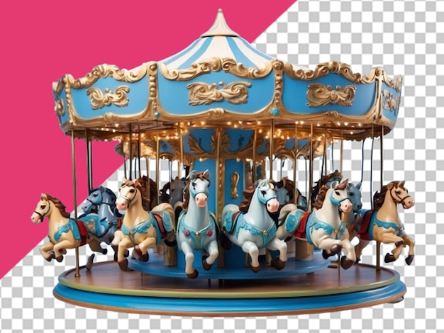 Default blue carousel with cute horses