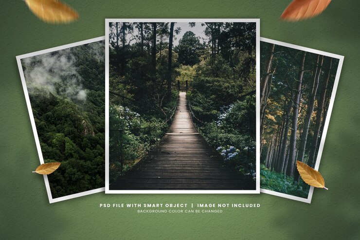 PSD defending the majestic beauty of nature photo mockup design
