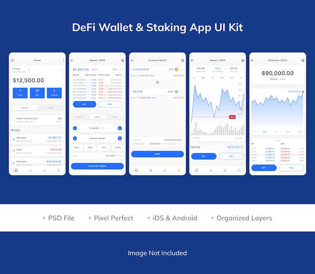 Defi wallet en staking app ui kit
