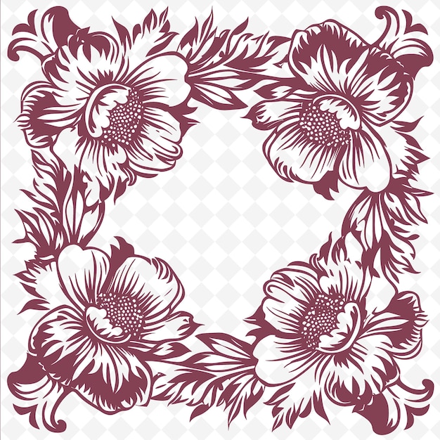 PSD dekoracyjny projekt z kwiatami i miejscem dla logo