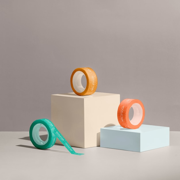 PSD dekoracyjny samoprzylepny projekt makiety papieru washi