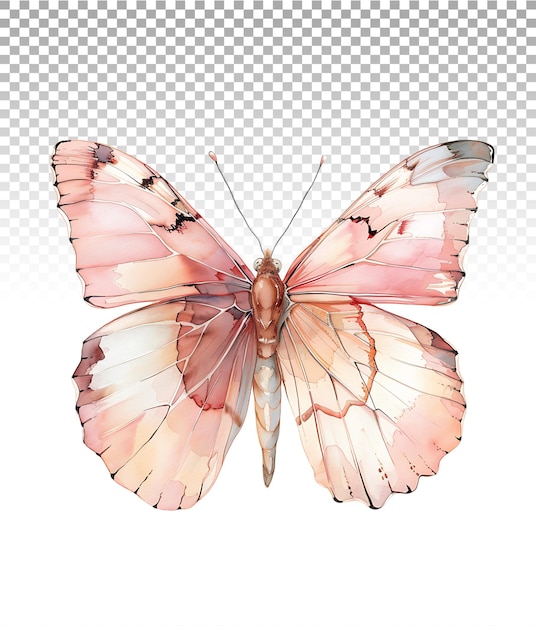 PSD delicate butterfly illustration in watercolor