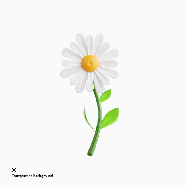 Delicate Daisy Bloom 3D Icon Illustratie