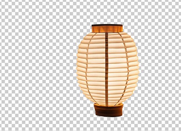 A delicate lamp with a paper lantern shade