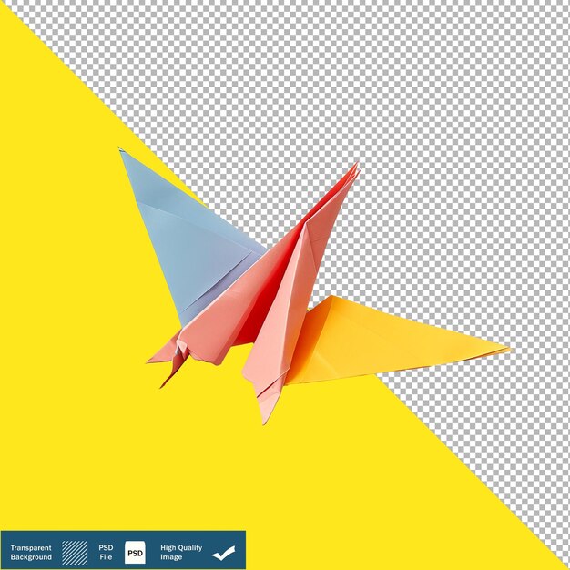 Delicato origami carta sfondo trasparente png psd