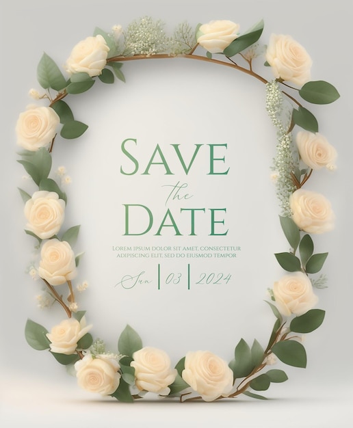 PSD delicate pastel floral wedding invitations for blissful 2024 matrimony