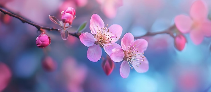 PSD 微妙的粉紅色花朵