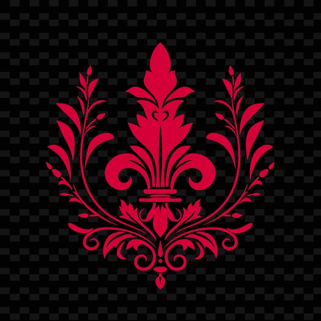 Delicate violet crest logo con decorative creative vector design of nature collection