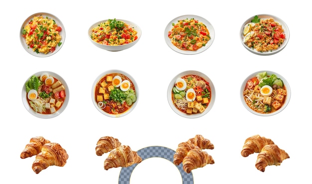 delicious asian food and pastries