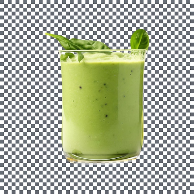 PSD delicious avocado spinach smoothie isolated on transparent background