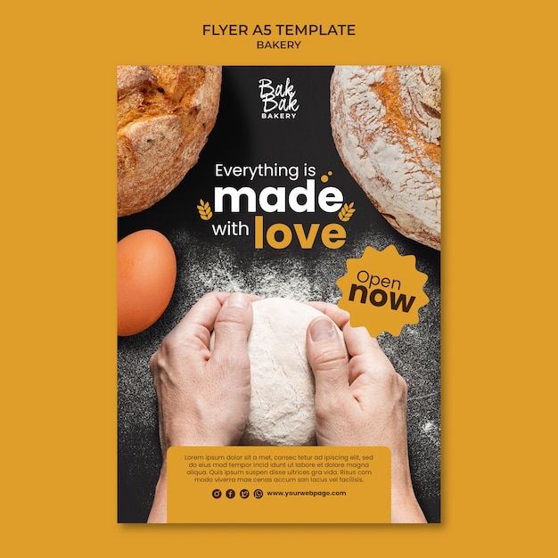 PSD 맛있는 구운 식품 포스터 템플릿