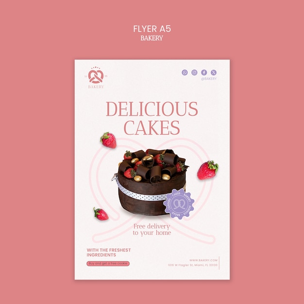 Delicious baked goods template