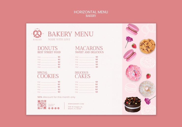 PSD delicious baked goods template