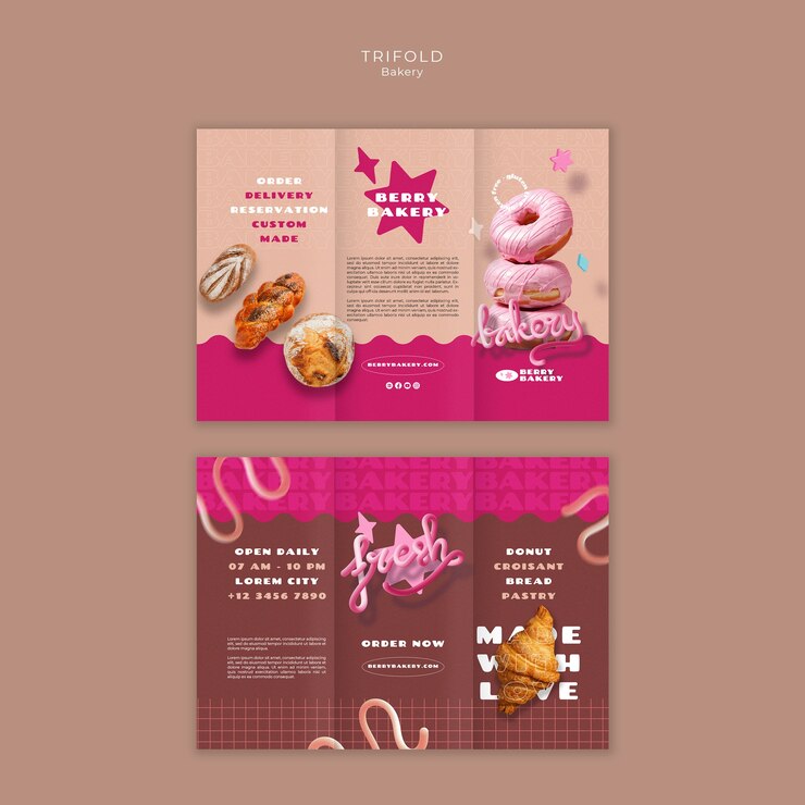 PSD delicious baked goods template