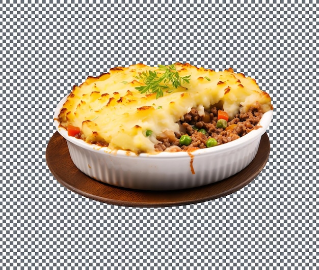 Delicious baked shepherds pie savory isolated on transparent background